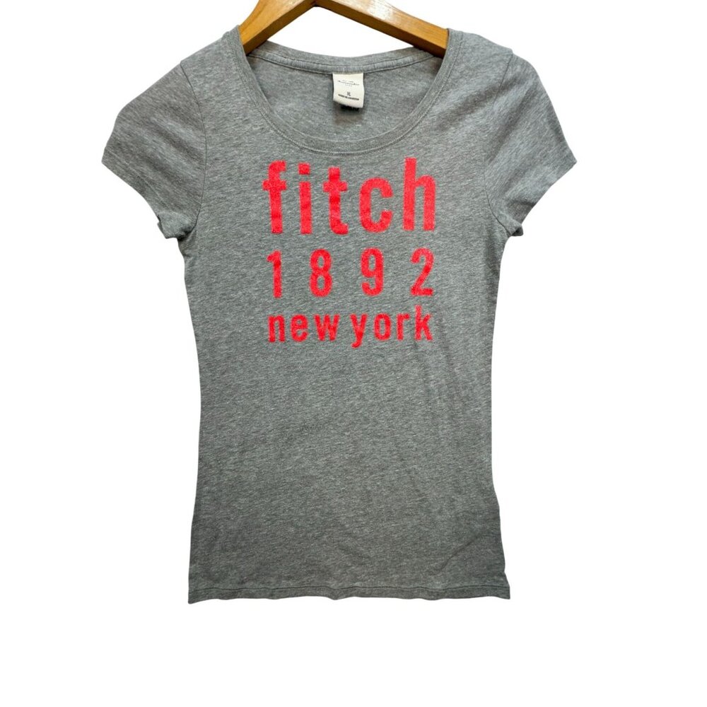 Abercrombie Kids "Fitch 1892 New York" Graphic T-Shirt Sze XL Gray Y2K